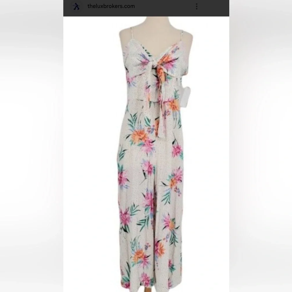 Gianni Bini Tropical Floral Wide-Leg Jumpsuit